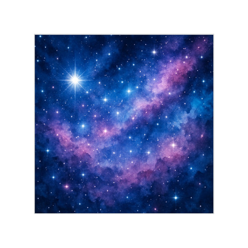 Ethereal Star Garden - Transparent Outdoor Stickers, Square, 1pc