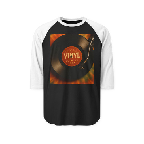Groovy Vinyl Vibes - Unisex Three-Quarter Sleeve Raglan Shirt
