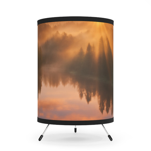 Silent Wilderness - Tripod Lamp with High-Res Printed Shade, US\CA plug