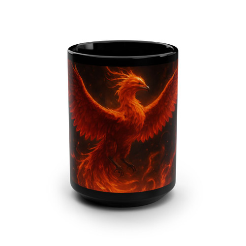 Eternal Flame Ascent - Black Mug, 15oz