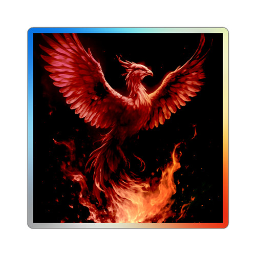 Eternal Flame Ascent - Holographic Die-cut Stickers