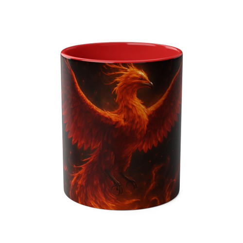 Eternal Flame Ascent - Two-Tone Coffee Mugs, 11oz