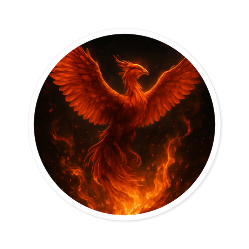 Eternal Flame Ascent - Round Stickers, Indoor\Outdoor