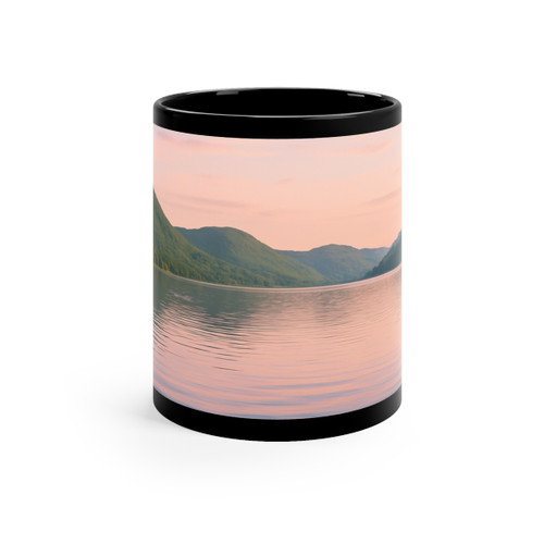 Whispers of Harmony - Black Coffee Mug, 11oz