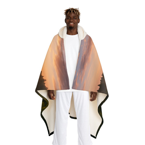 Silent Wilderness - Hooded Sherpa Fleece Blanket