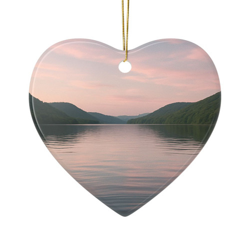 Whispers of Harmony - Ceramic Ornaments, 1-Side Print