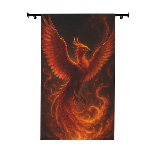 Eternal Flame Ascent - Window Curtains (1 Piece)