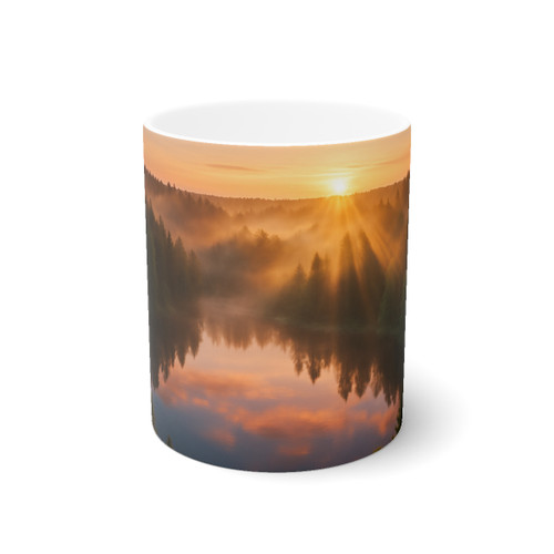 Silent Wilderness - White Ceramic Mug, 11oz and 15oz