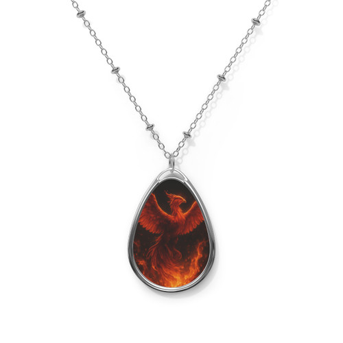 Eternal Flame Ascent - Oval Necklace