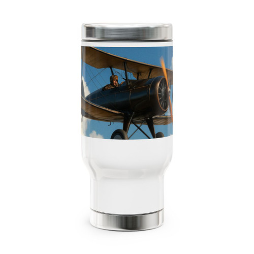 Skyward Soar - Stainless Steel Travel Mug with Handle, 14oz