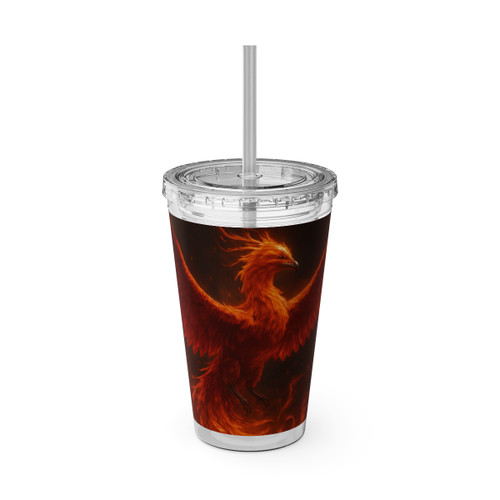Eternal Flame Ascent - Sunsplash Tumbler with Straw, 16oz