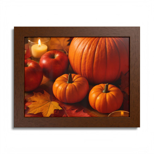 Harvest Table Delight - Framed Poster, Multi-Color