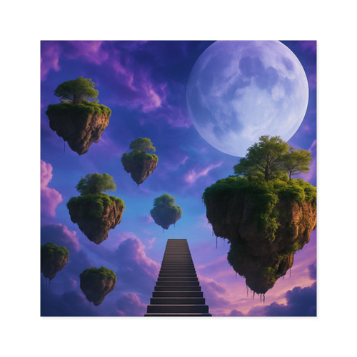 Ethereal Dreamscape - Laminate Stickers, Square