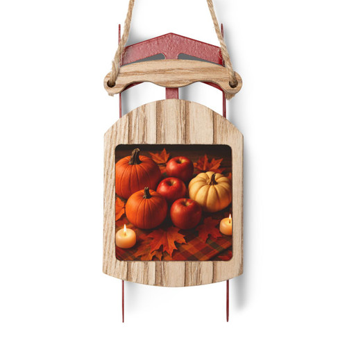 Harvest Table Delight - Sled Ornaments