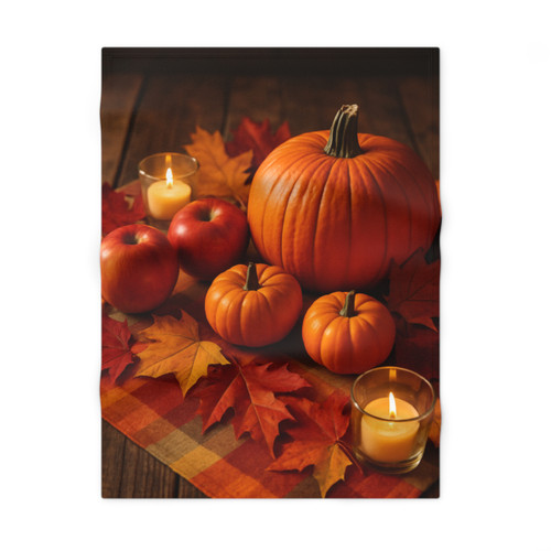 Harvest Table Delight - Soft Fleece Baby Blanket