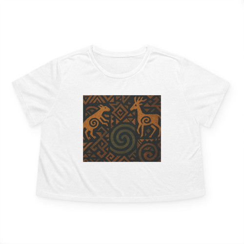 Echoes of Ancestors - Women's Flowy Cropped Tee