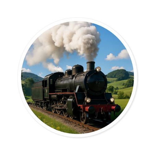Steam Era Adventure - Round Stickers, Indoor\Outdoor