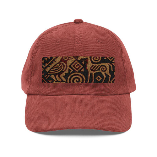 Echoes of Ancestors - Vintage Corduroy Cap (Embroidery)