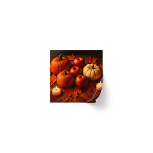 Harvest Table Delight - Square Sticker Label Rolls