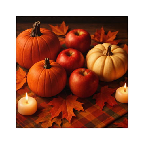 Harvest Table Delight - Laminate Stickers, Square
