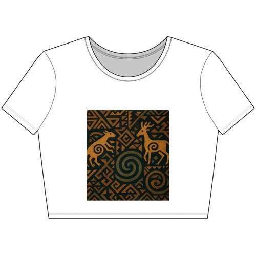 Echoes of Ancestors - Women’s Poly-Cotton Crop Tee