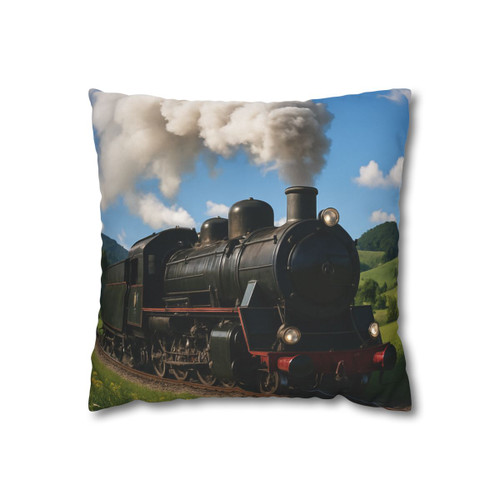 Steam Era Adventure - Square Poly Canvas Pillowcase