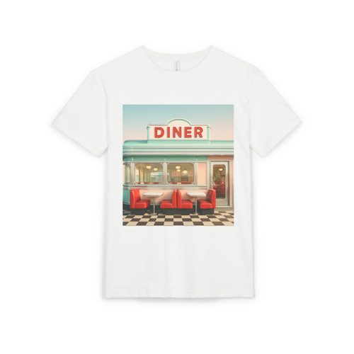 Retro Diner - Unisex Sueded T-Shirt