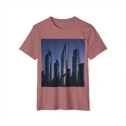 Steel and Glass Symphony - Unisex Recycled Organic T-Shirt