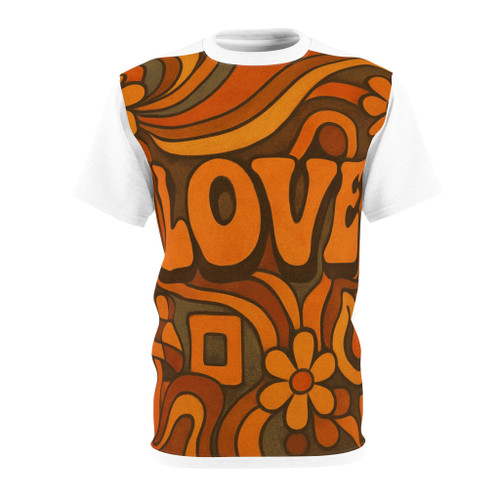 Groovy '70s Psychedelic Pop - Unisex Cut & Sew Tee (AOP)