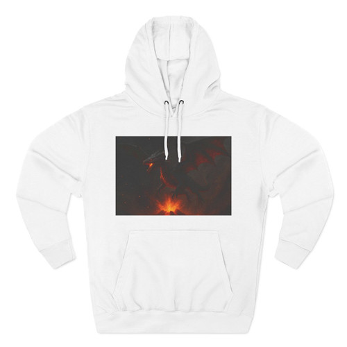 Celestial Ember Sentinel - Three-Panel Fleece Hoodie Celestial Ember Sentinel - Three-Panel Fleece Hoodie