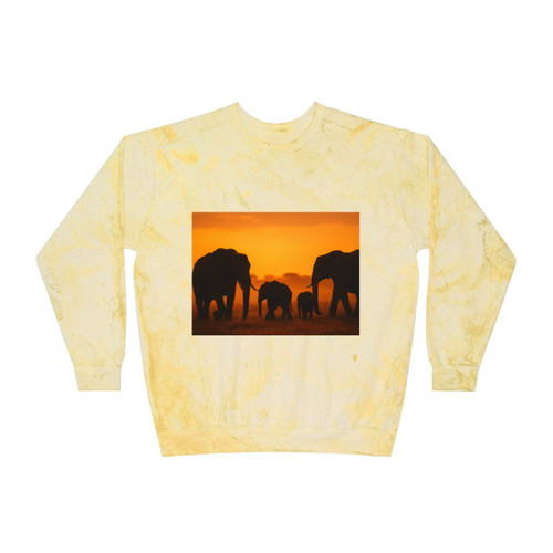 Gentle Giants in Twilight - Unisex Color Blast Crewneck Sweatshirt