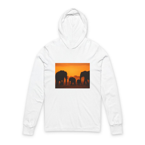 Gentle Giants in Twilight - Unisex Hooded Long Sleeve Tee Gentle Giants in Twilight - Unisex Hooded Long Sleeve Tee