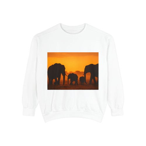 Gentle Giants in Twilight - Unisex Garment-Dyed Sweatshirt