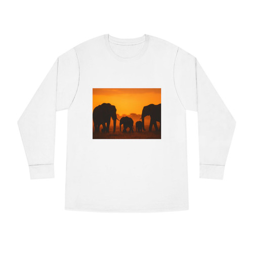 Gentle Giants in Twilight - Long Sleeve Crewneck Tee Gentle Giants in Twilight - Long Sleeve Crewneck Tee