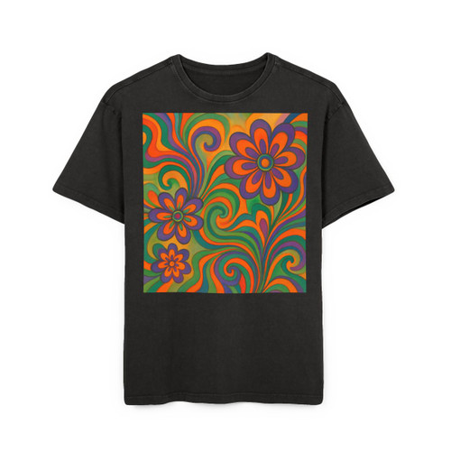 Psychedelic Dreams - Men's Acid Washed Heavy Oversize Tee