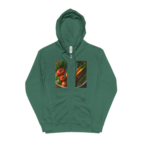 Gastronomic Garden - Unisex Fleece Zip Up Hoodie Gastronomic Garden - Unisex Fleece Zip Up Hoodie
