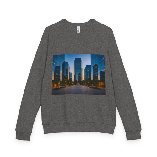 Urban Symmetry - Unisex French Terry Raglan Crewneck