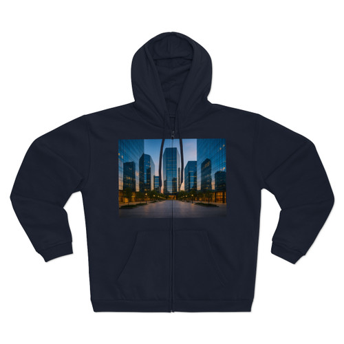 Urban Symmetry - Unisex Hooded Zip Sweatshirt