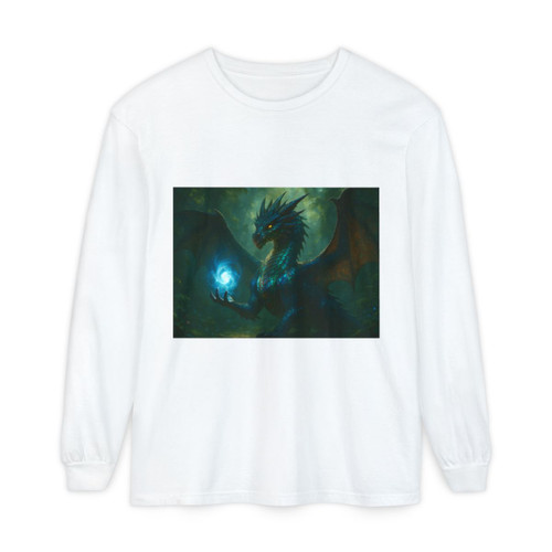 Ethereal Dragon's Realm - Unisex Garment-dyed Long Sleeve T-Shirt Ethereal Dragon's Realm - Unisex Garment-dyed Long Sleeve T-Shirt