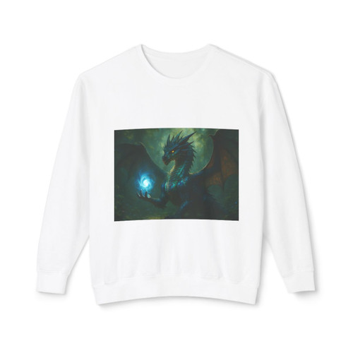 Ethereal Dragon's Realm - Unisex Lightweight Crewneck Sweatshirt
