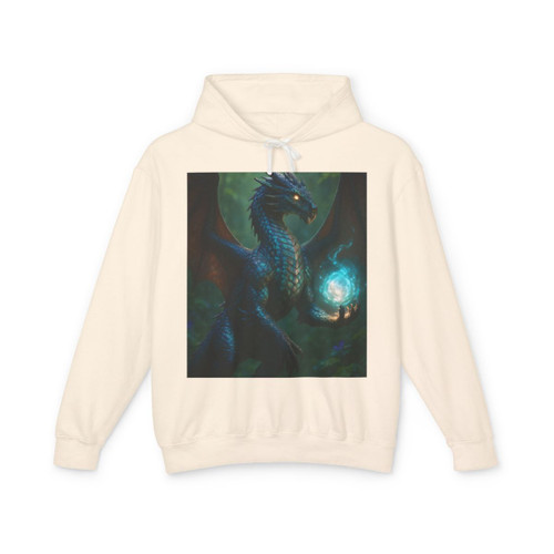 Ethereal Dragon's Realm - Unisex Lightweight Hooded Sweatshirt