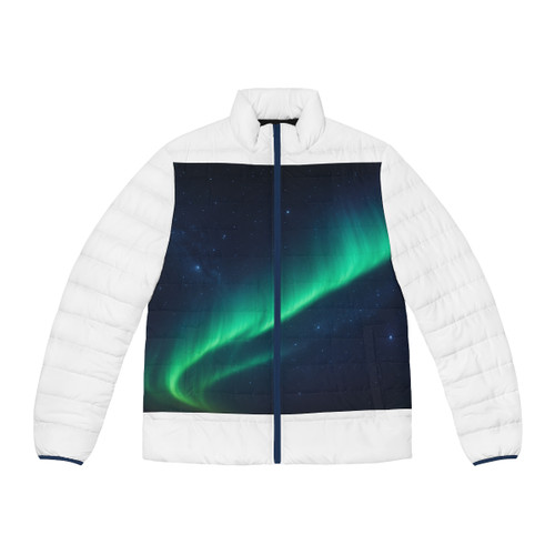Cosmic Aurora Dream - Men's Puffer Jacket (AOP)
