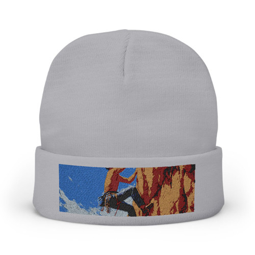 Mountain Climb Ascent - Knit Beanie (Embroidery)