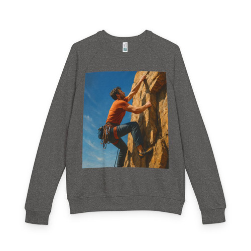 Mountain Climb Ascent - Unisex French Terry Raglan Crewneck