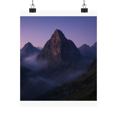 Twilight Mountain Veil - Matte Vertical Posters