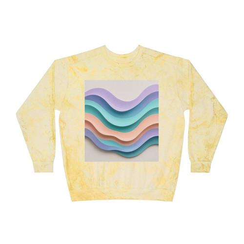 Liquid Wave Flow - Unisex Color Blast Crewneck Sweatshirt Liquid Wave Flow - Unisex Color Blast Crewneck Sweatshirt