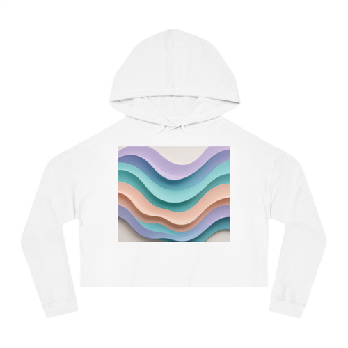 Liquid Wave Flow - Women’s Cropped Hooded Sweatshirt