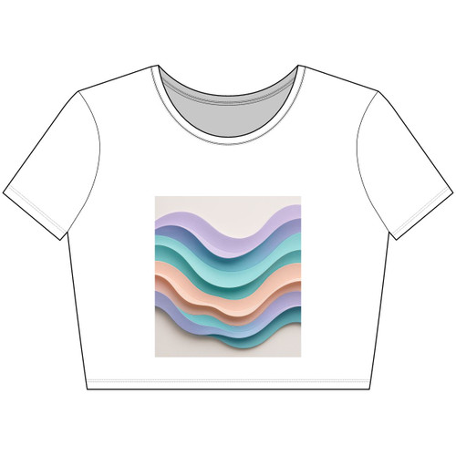 Liquid Wave Flow - Women’s Poly-Cotton Crop Tee