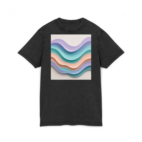 Liquid Wave Flow - Acid Washed Round Neck Tee