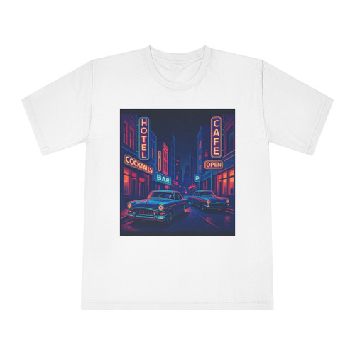 Neon Night Drive - Unisex Classic Crewneck T-Shirt